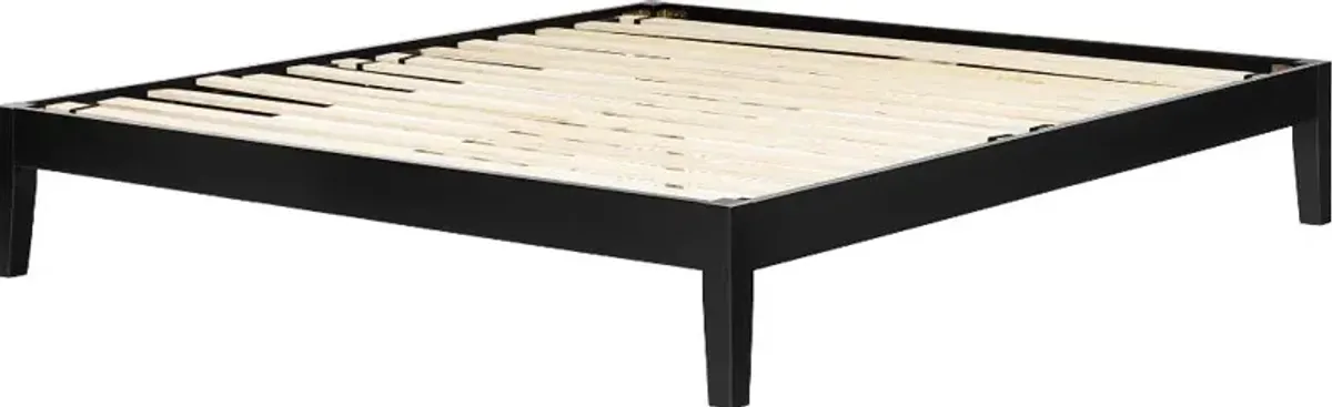 King Black Platform Bed- Vito