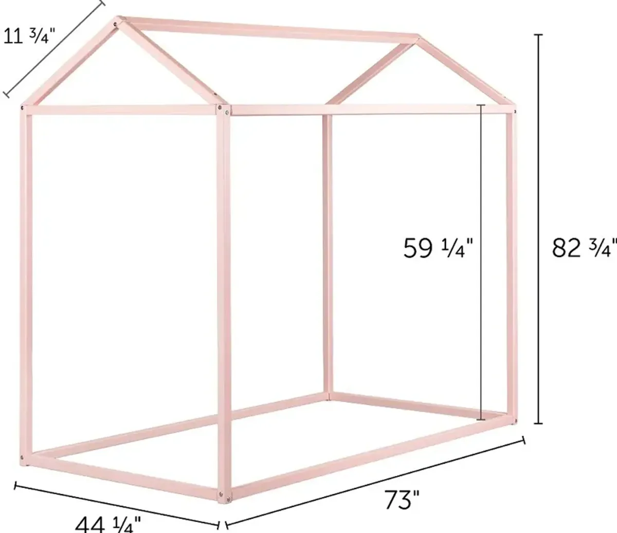 Sweedi Twin Pink Wooden House Bed - South Shore