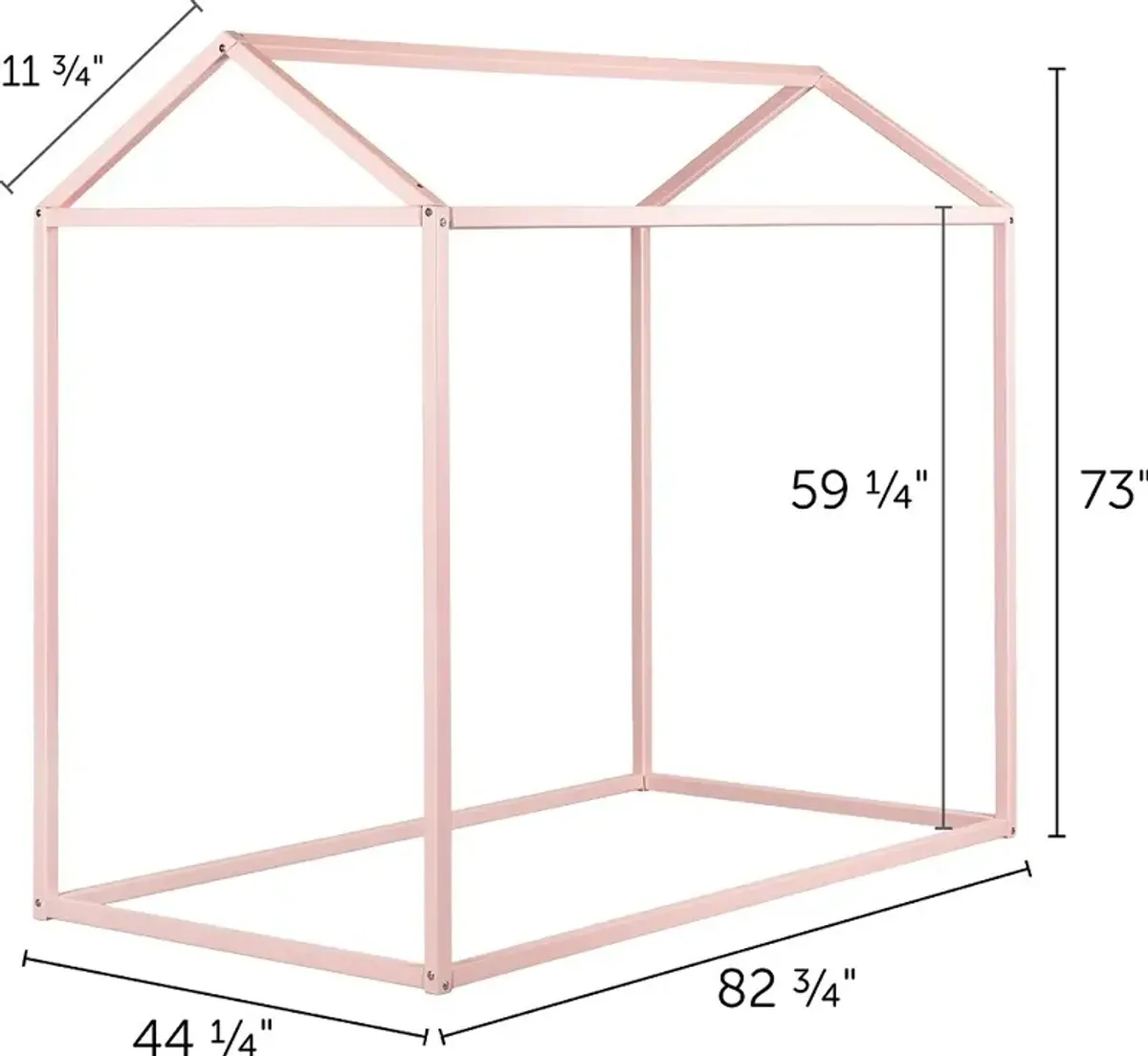 Sweedi Twin Pink Wooden House Bed - South Shore