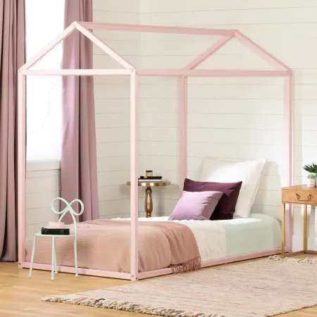 Sweedi Twin Pink Wooden House Bed - South Shore