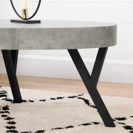 City Life Concrete and Black Coffee Table - South Shore