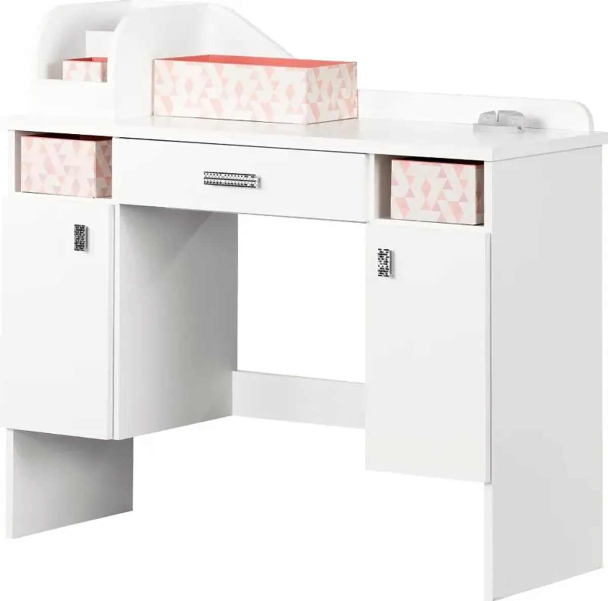 Tiarra White Makeup Desk - South Shore