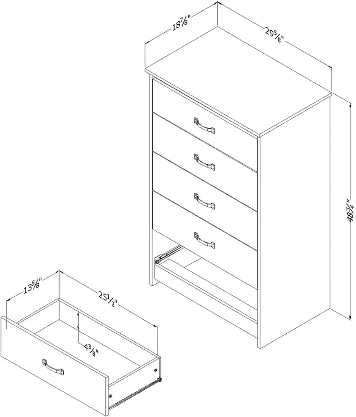 Tassio Oak Chest of Drawers - South Shore