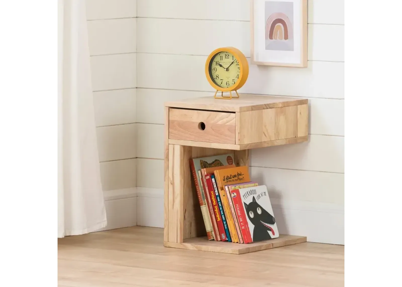 Sweedi Natural Wood 1-Drawer Nightstand - South Shore