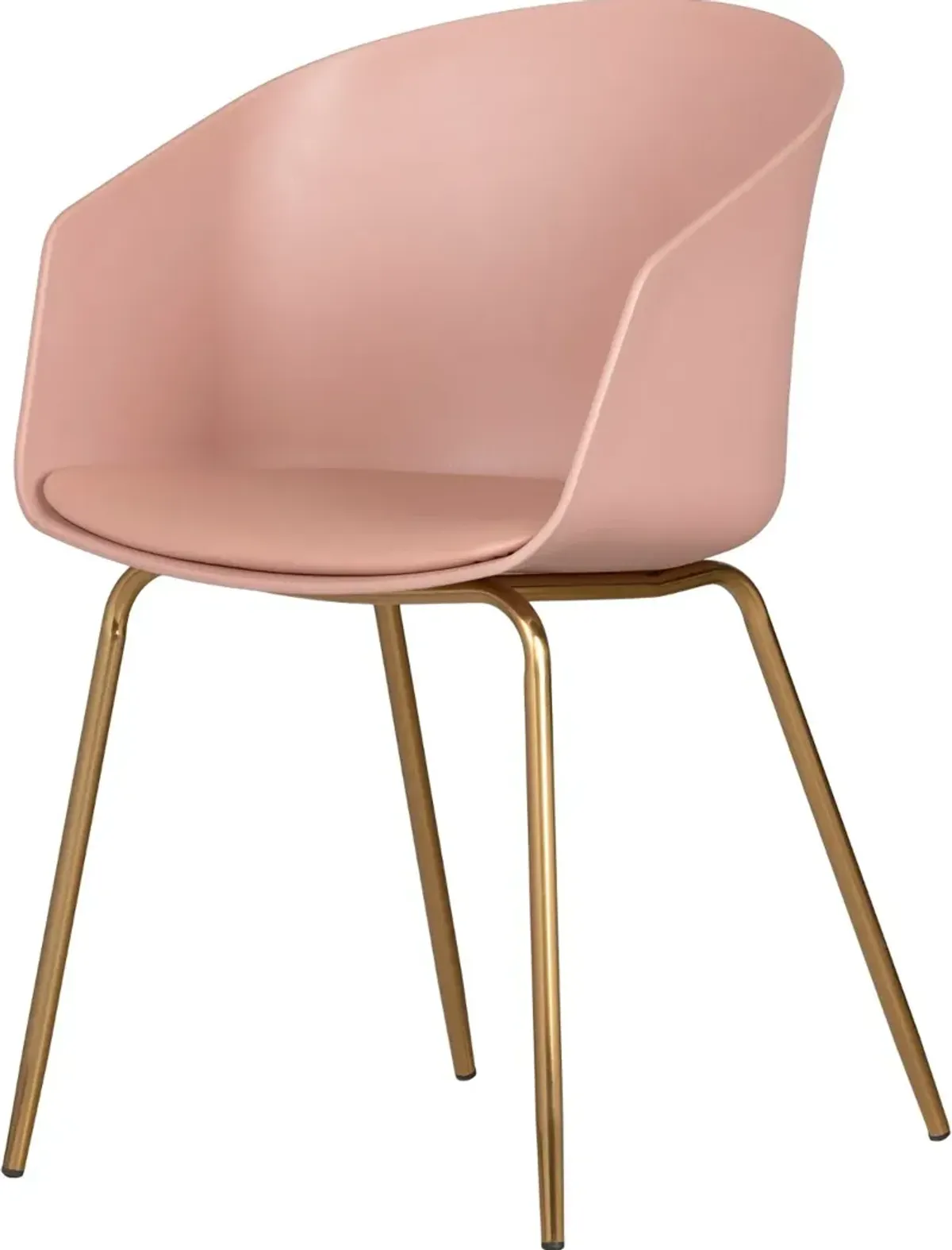 Flam Pink Chair with Gold Metal Legs