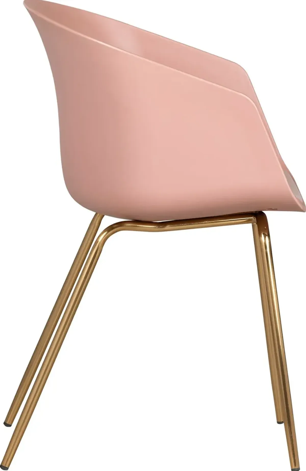 Flam Pink Chair with Gold Metal Legs