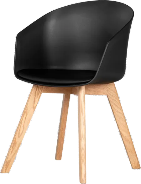 Flam Black and Natural Dining Room Chair - South Shore