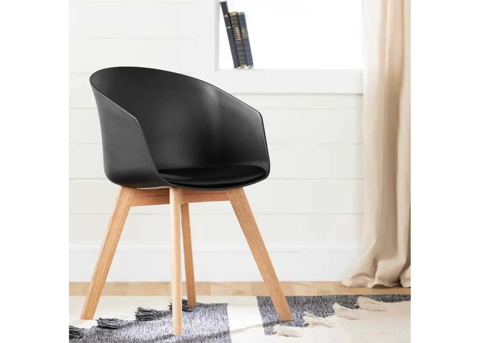 Flam Black and Natural Dining Room Chair - South Shore