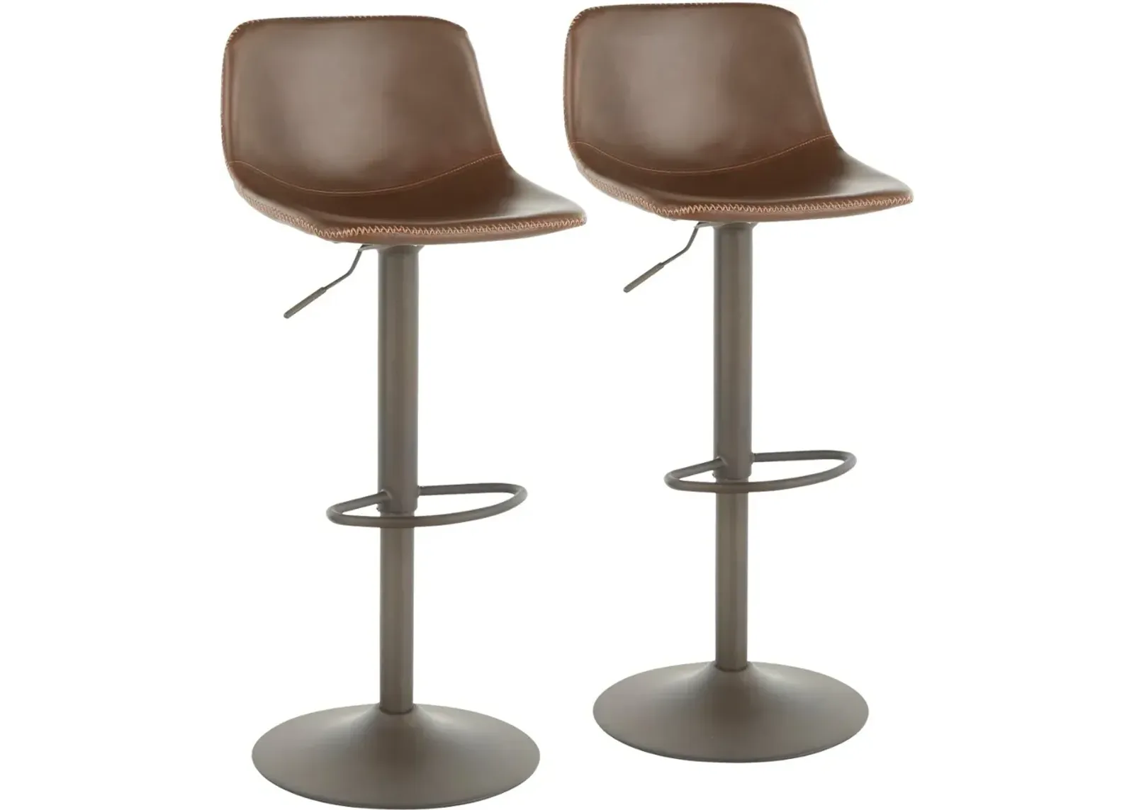 Duke Metal Adjustable Height Swivel Bar Stool, Set of 2