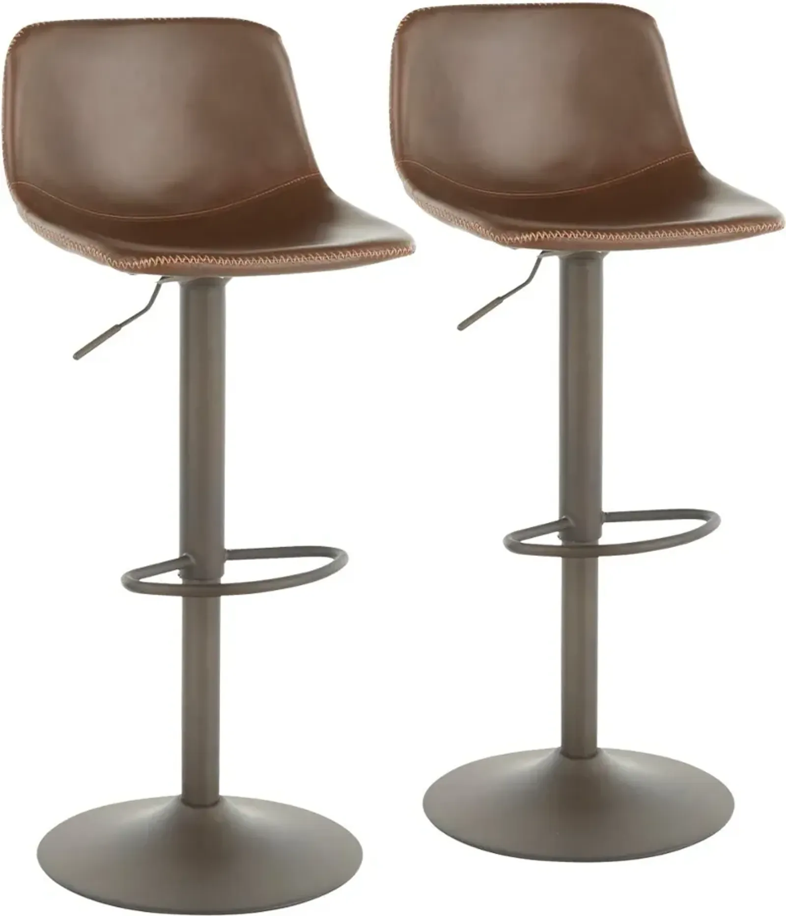 Duke Metal Adjustable Height Swivel Bar Stool, Set of 2