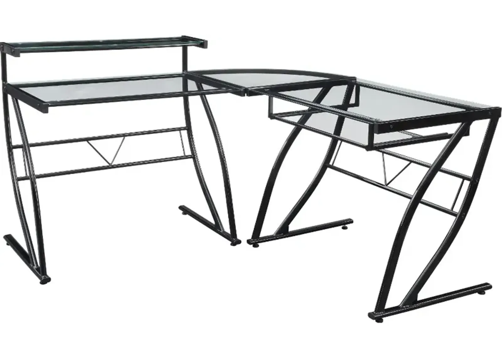 Constellation Black Metal L-Shape Desk