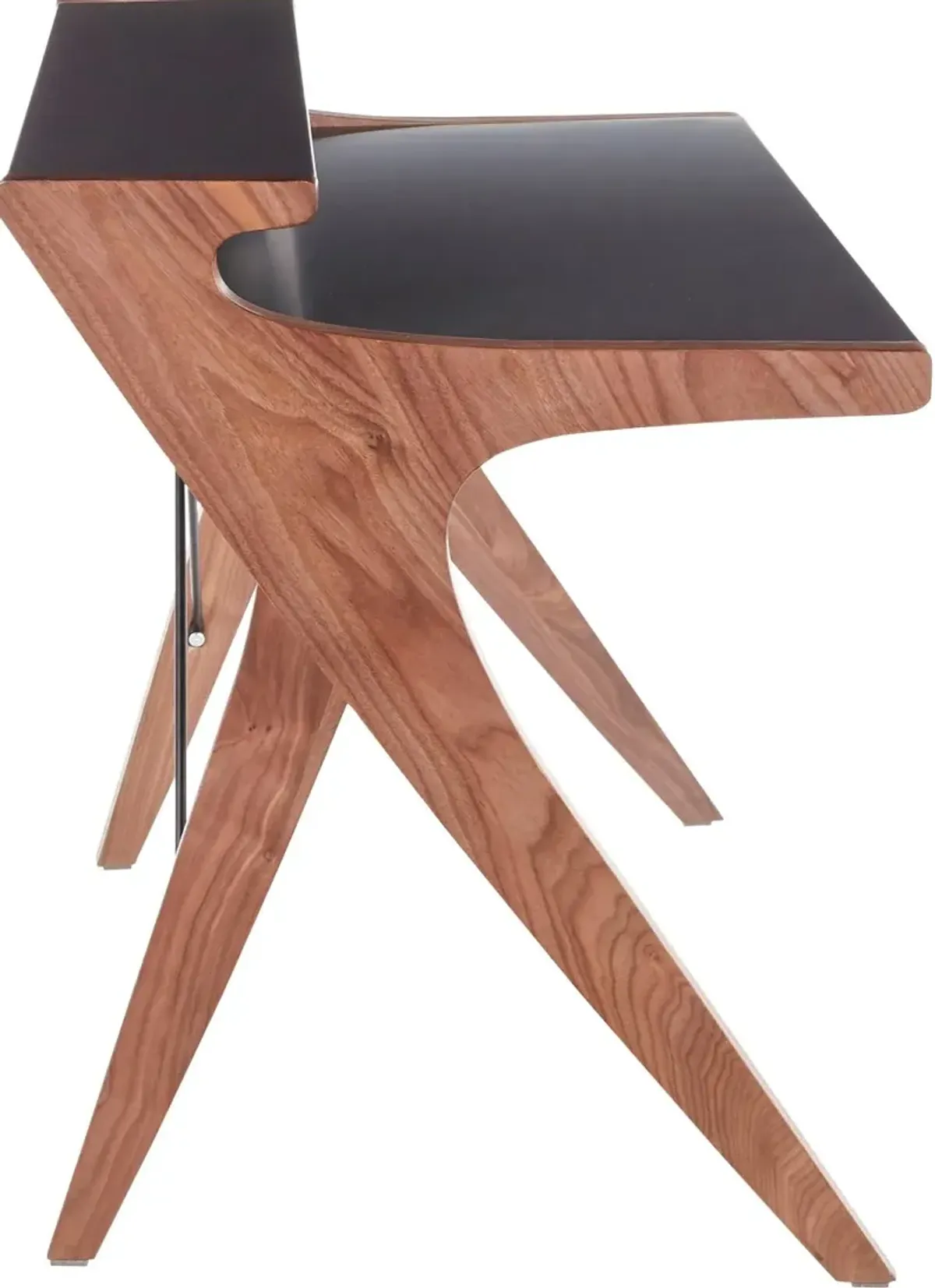 Gray and Walnut Wood Home Office Desk - Archer