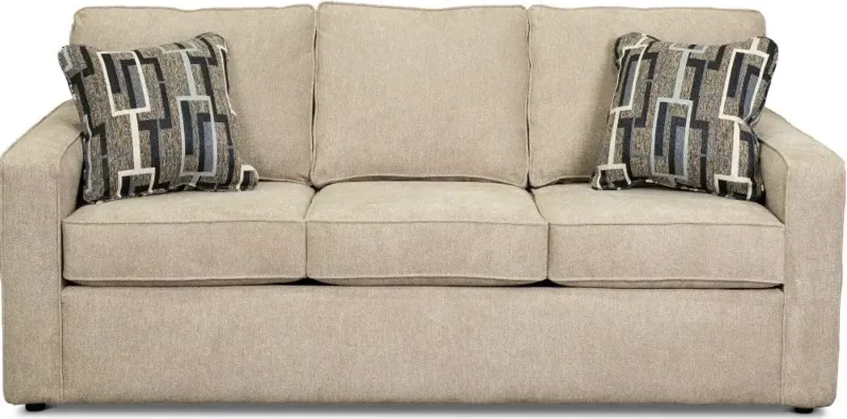 Norris Jute Beige Casual Queen Sleeper Sofa