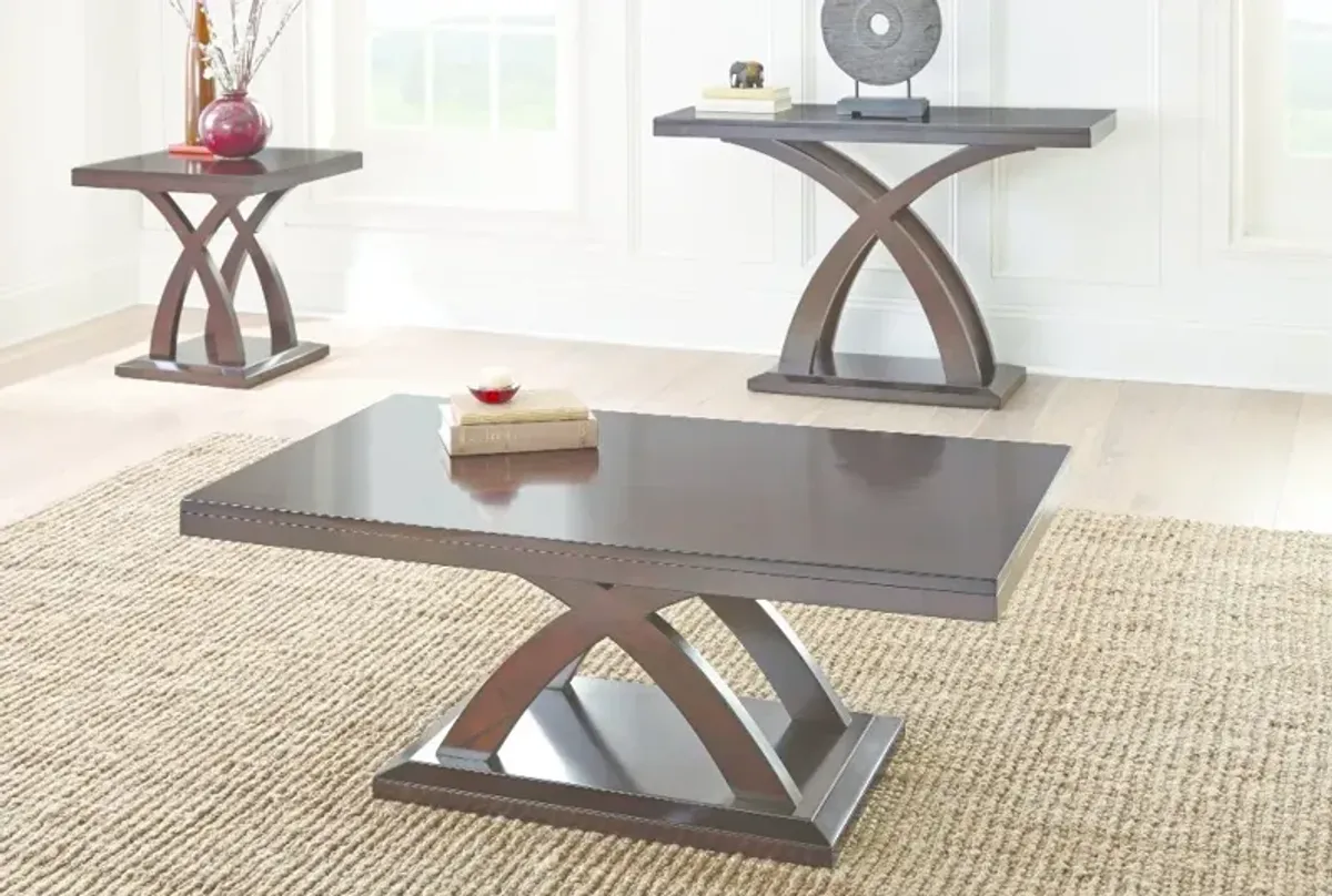 Jocelyn Espresso Brown Coffee Table