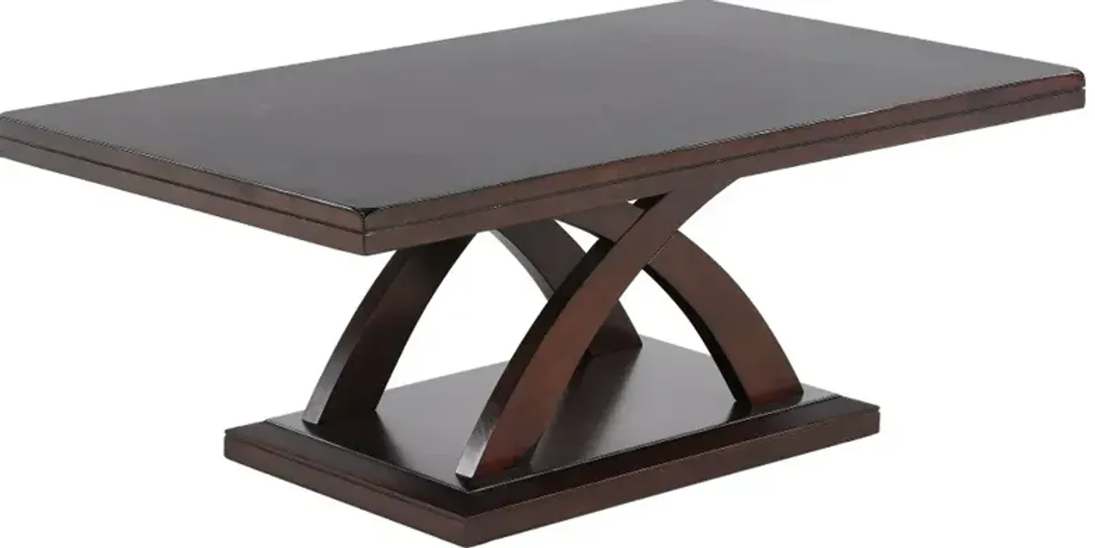 Jocelyn Espresso Brown Coffee Table