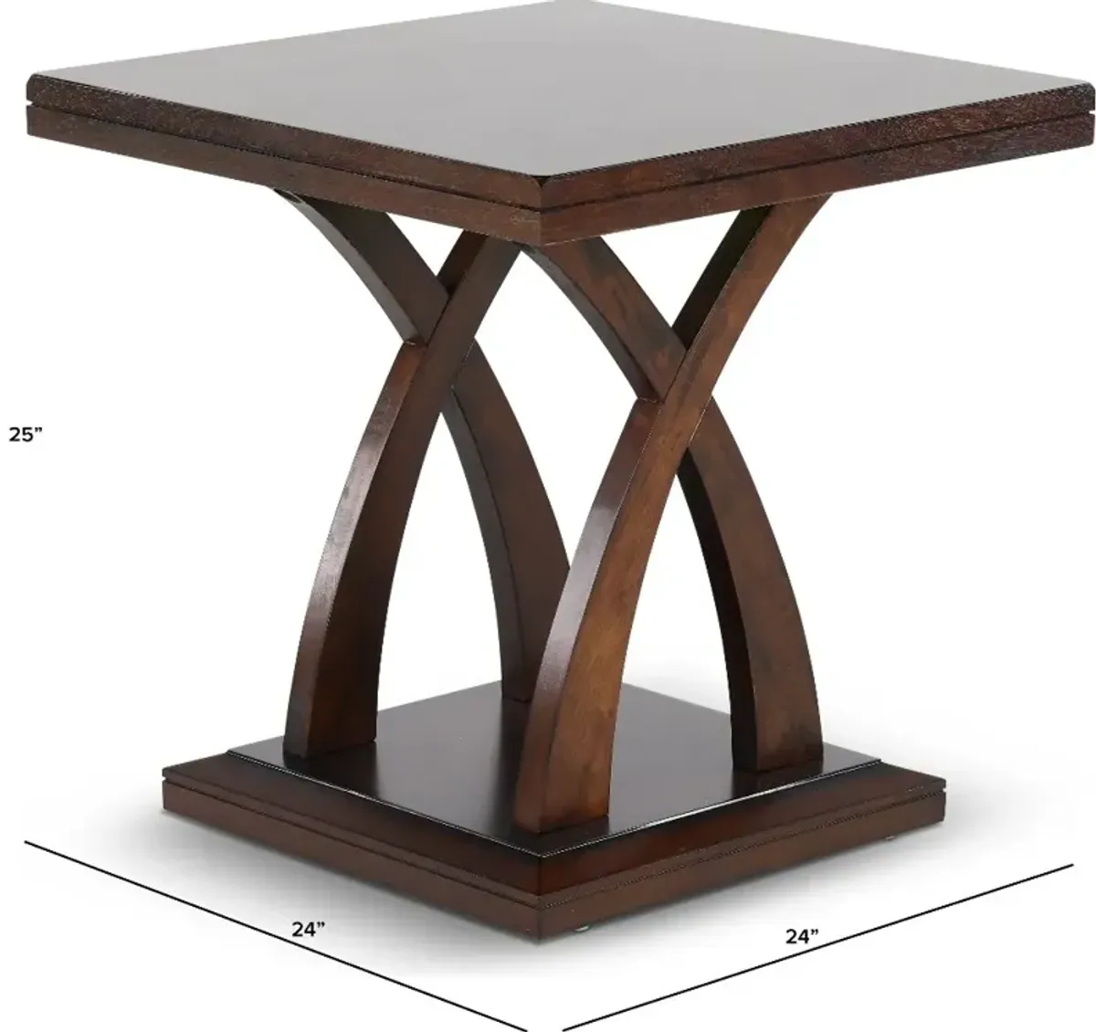 Jocelyn Espresso Brown End Table