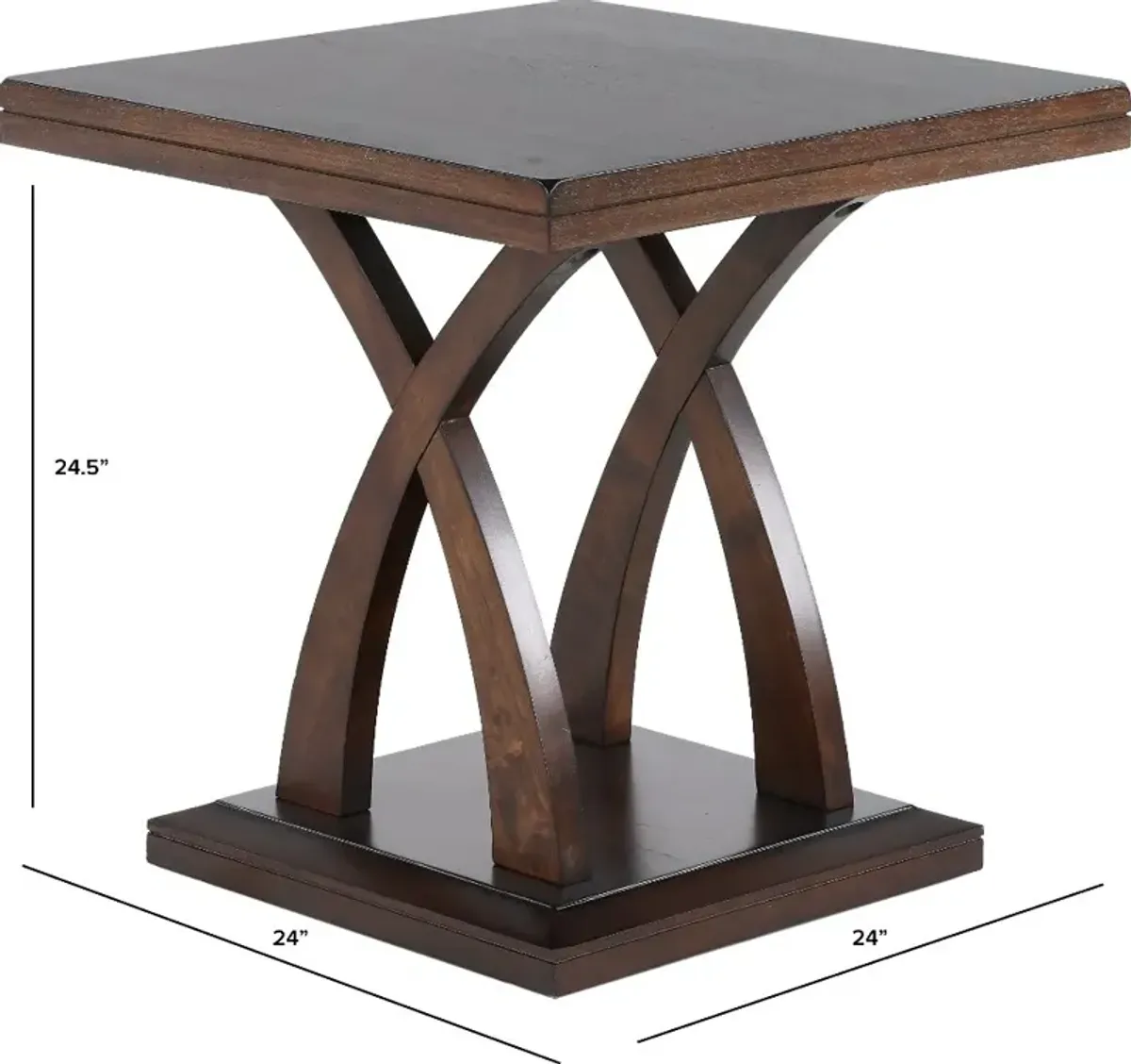 Jocelyn Espresso Brown End Table