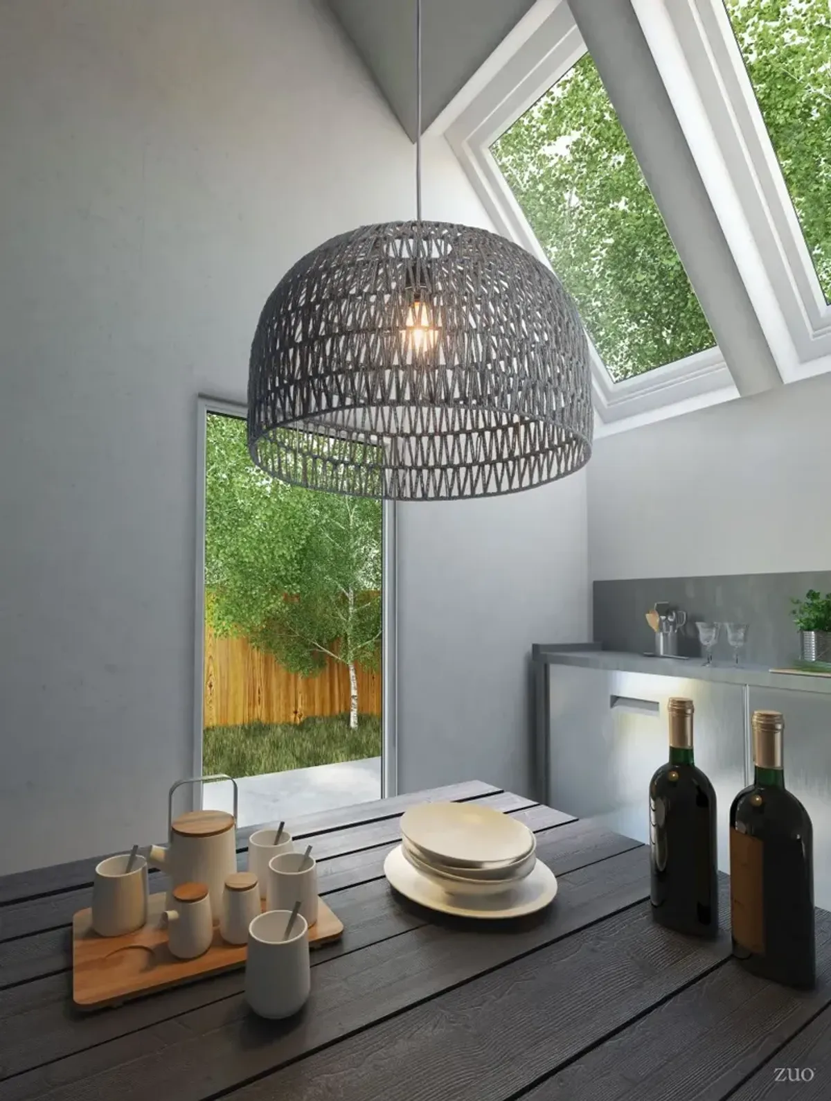 Modern Gray Ceiling Lamp - Paradise