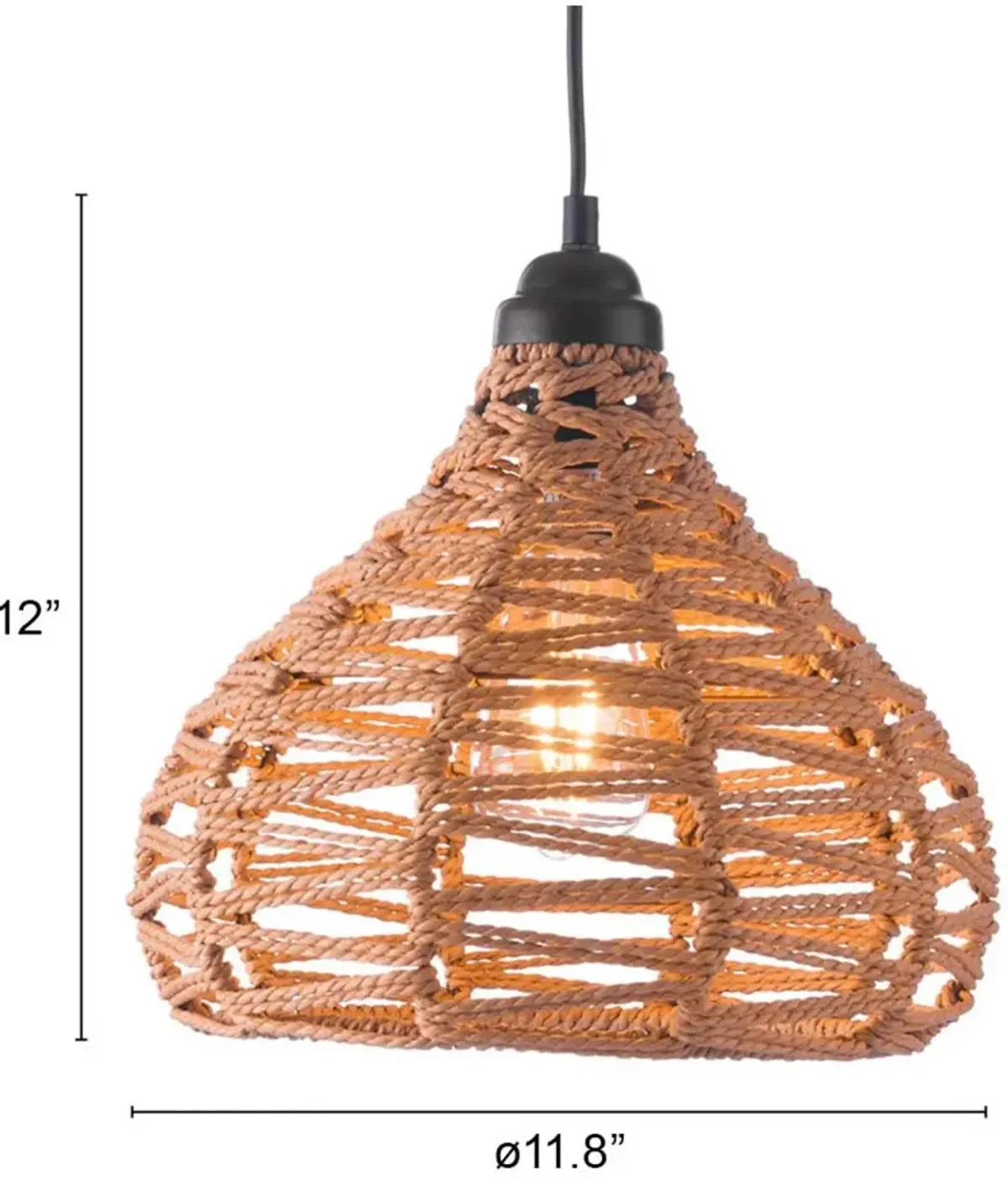 Natural Woven Ceiling Lamp - Nezz