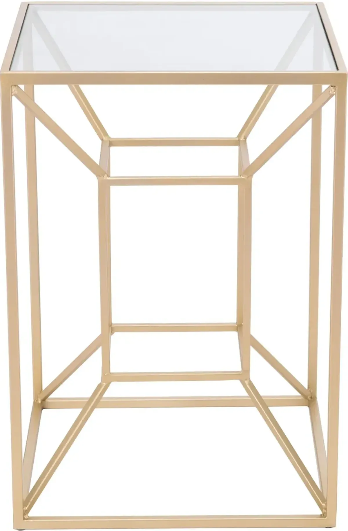 Gold Contemporary End Table - Canyon