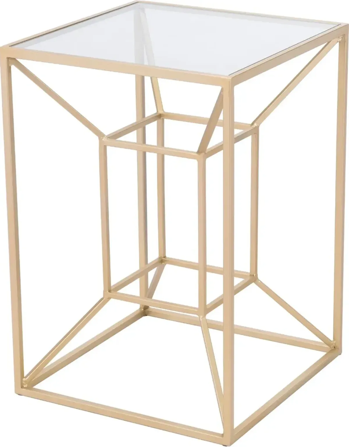 Gold Contemporary End Table - Canyon