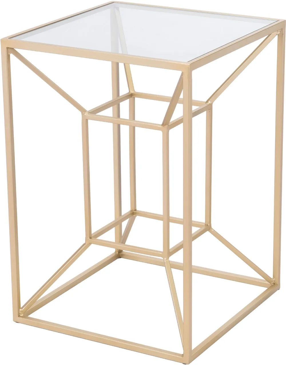 Gold Contemporary End Table - Canyon