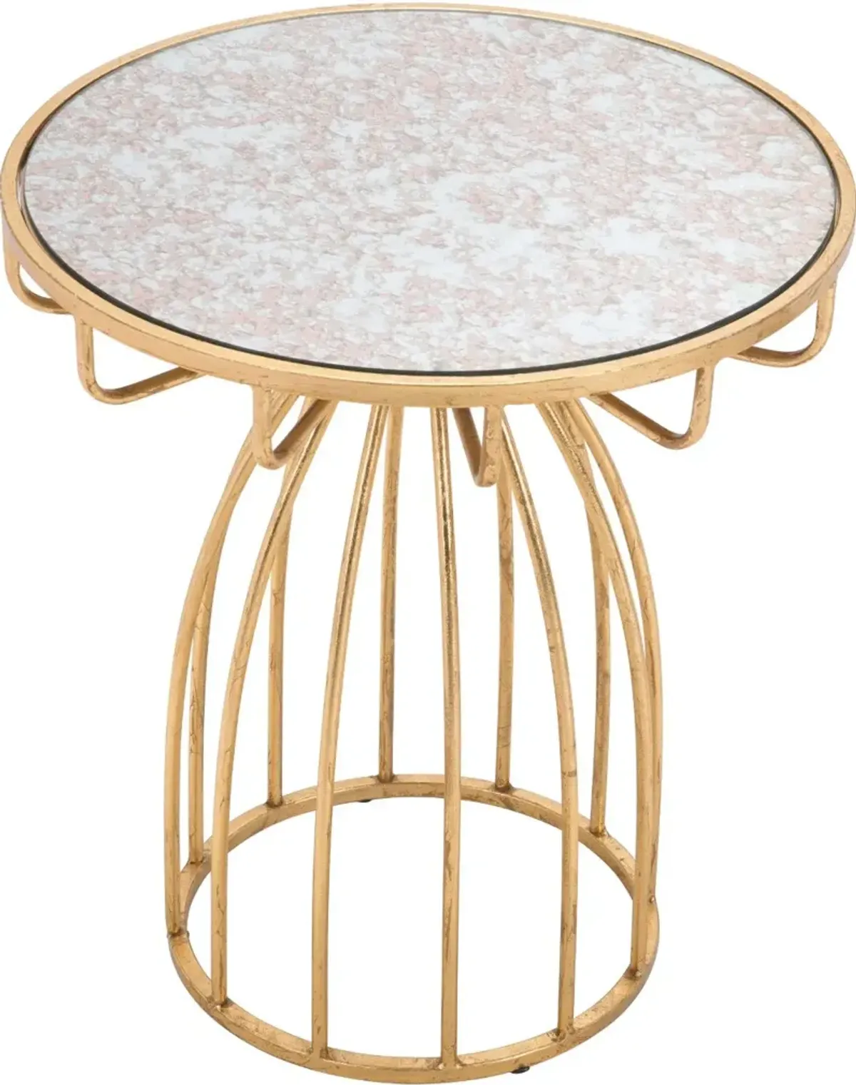 Glam Round End Table - Silo