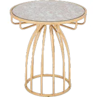 Glam Round End Table - Silo