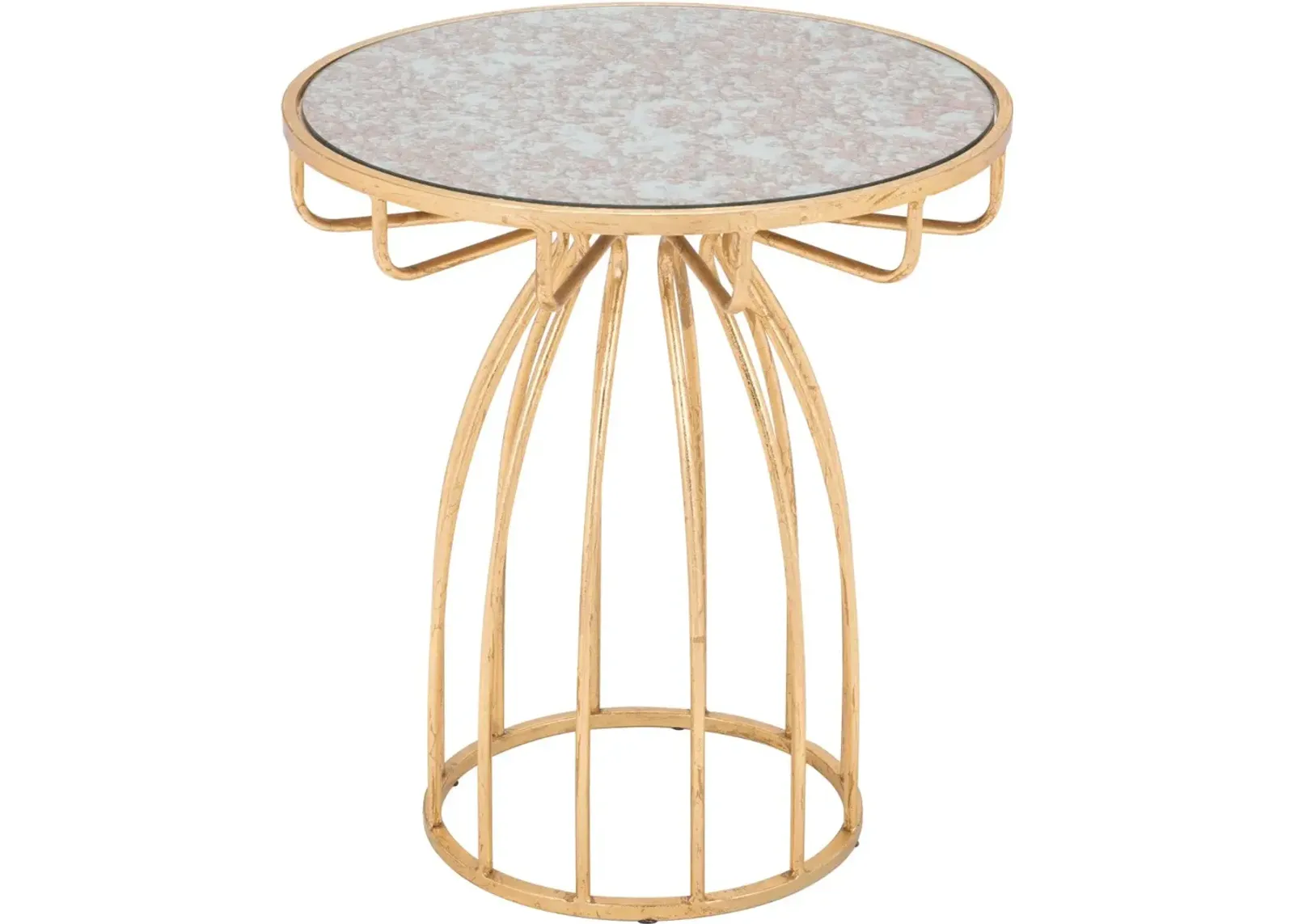 Glam Round End Table - Silo