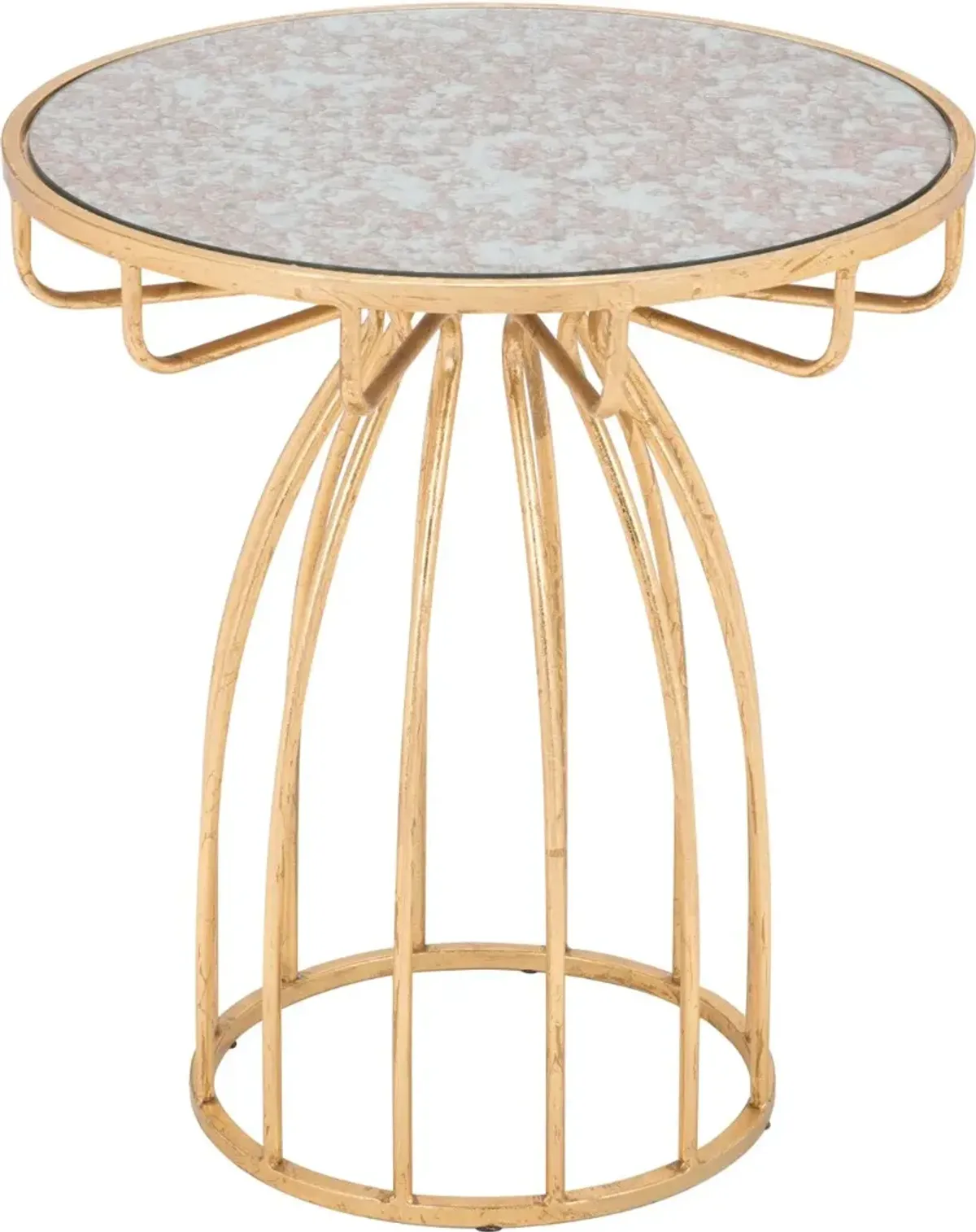 Glam Round End Table - Silo