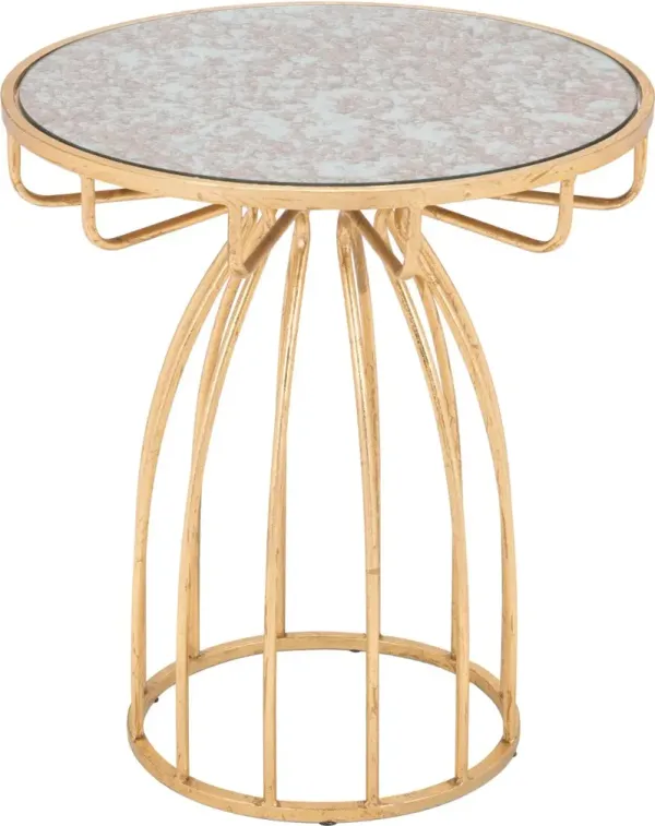 Glam Round End Table - Silo