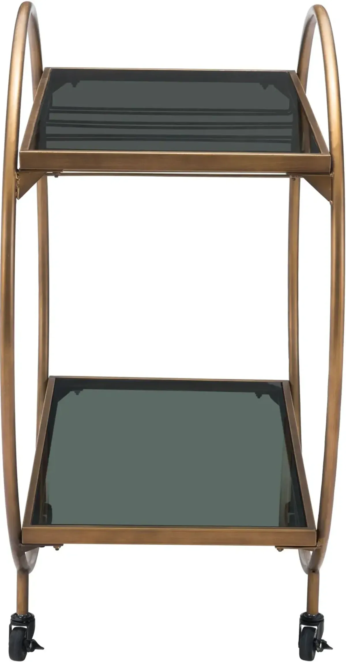 Arc Modern Gold and Black Bar Cart