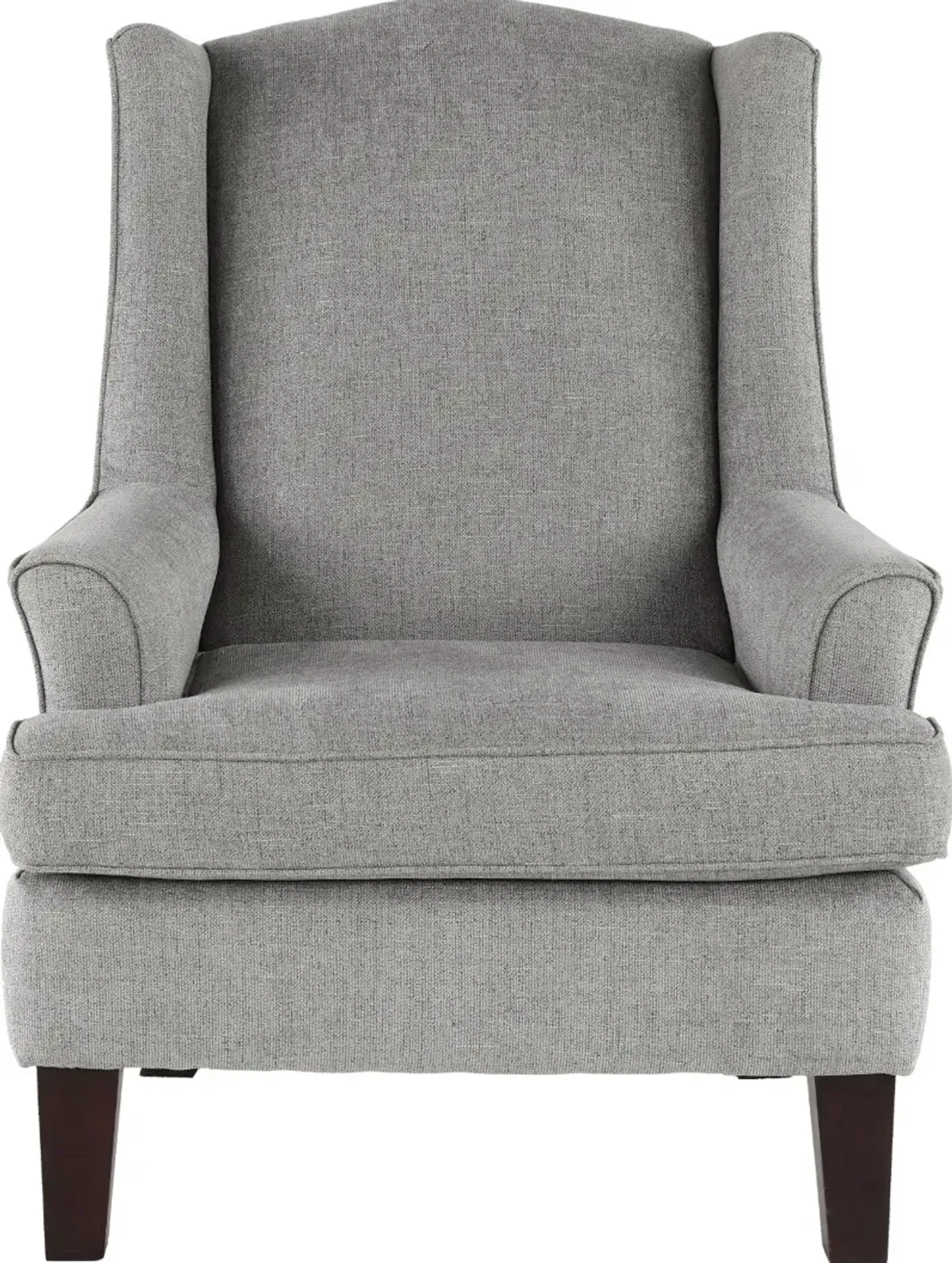 Andrea Classic Pewter Gray Wingback Chair