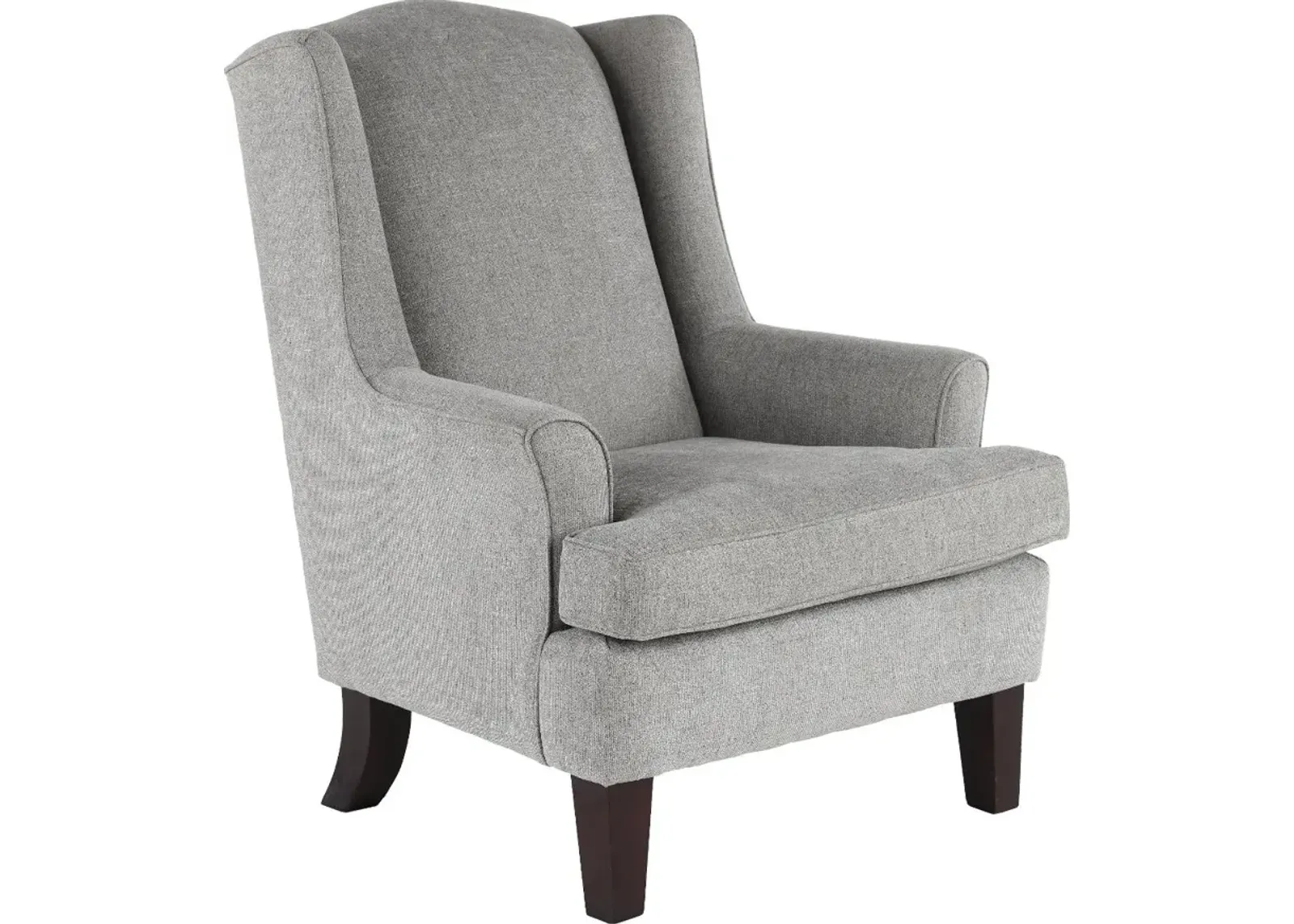 Andrea Classic Pewter Gray Wingback Chair