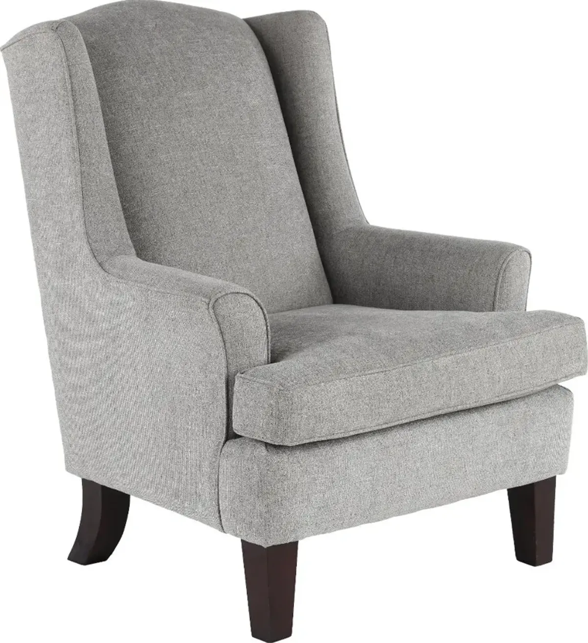 Andrea Classic Pewter Gray Wingback Chair