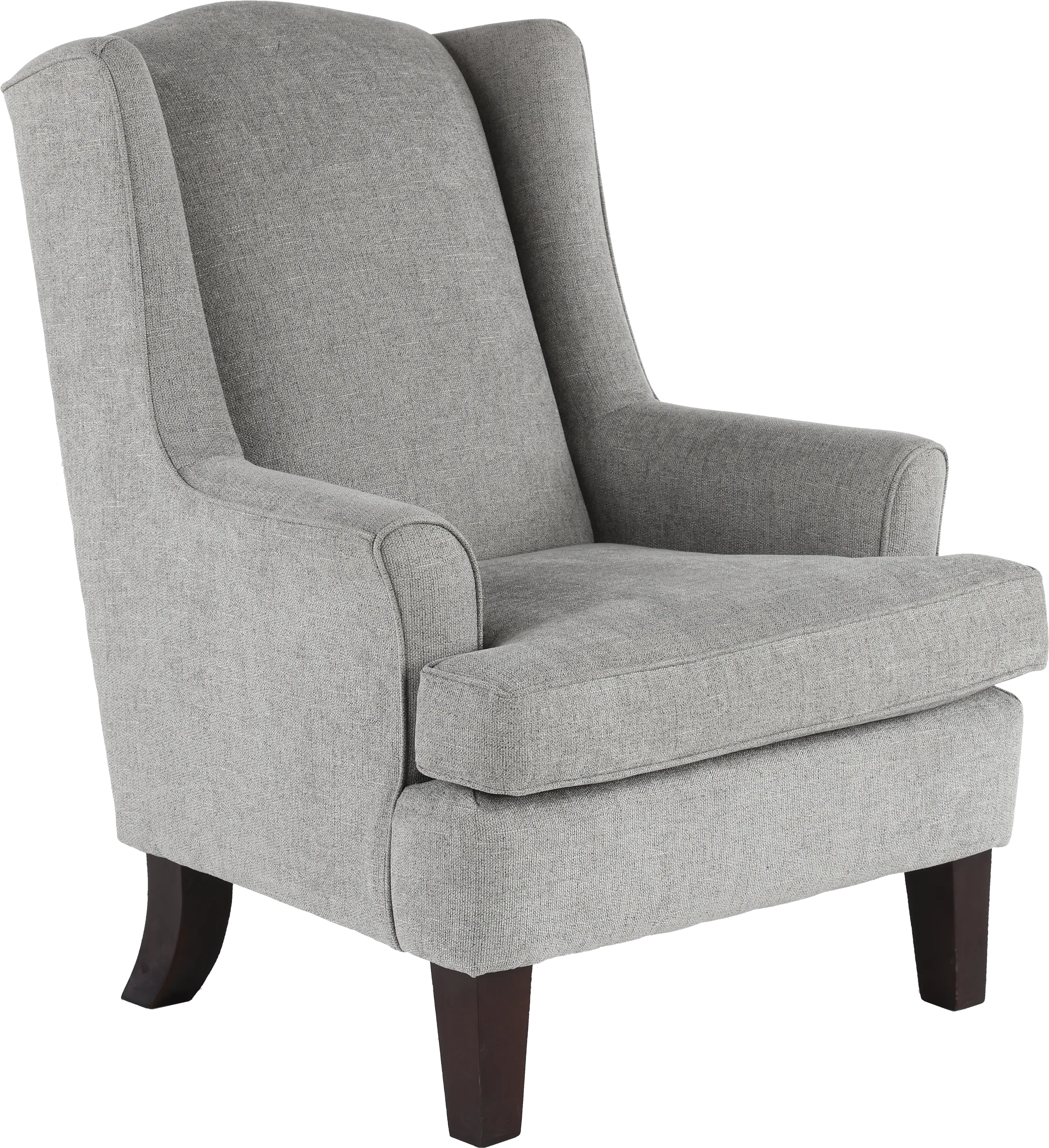 Andrea Classic Pewter Gray Wingback Chair