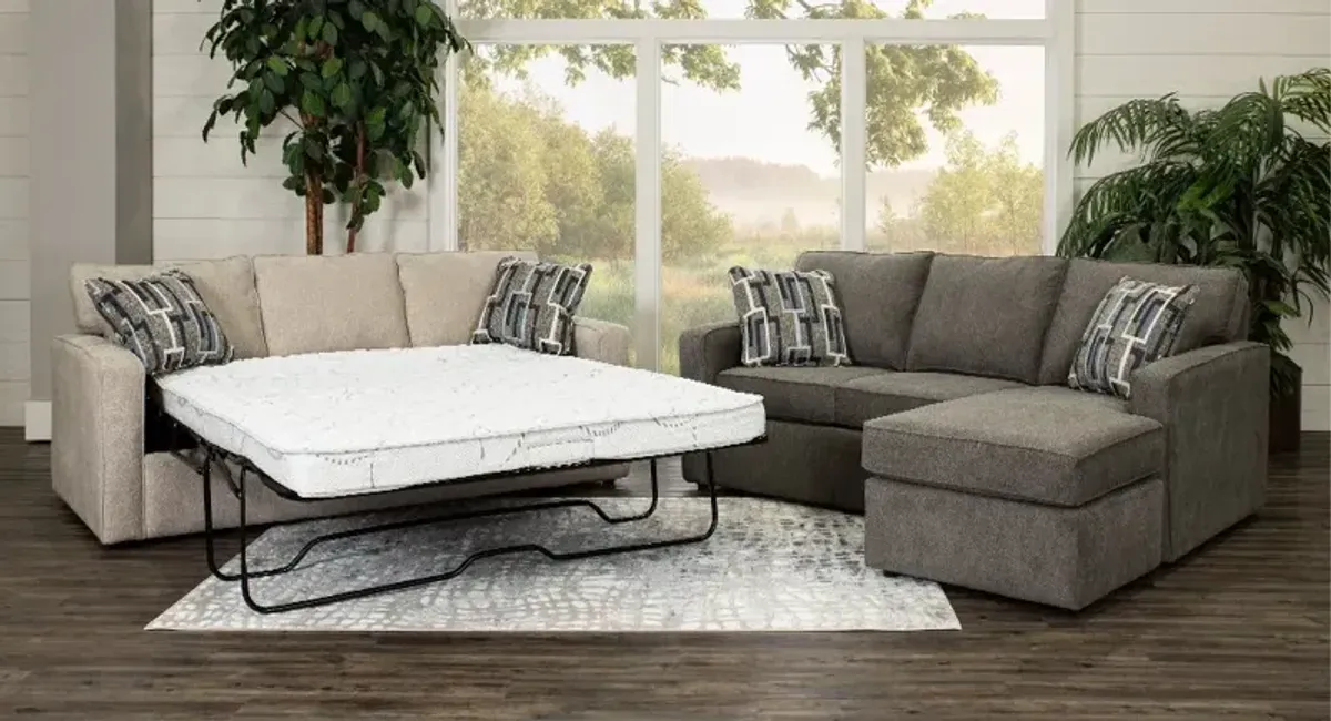 Norris Graphite Gray Queen Sleeper Sofa with Ottoman