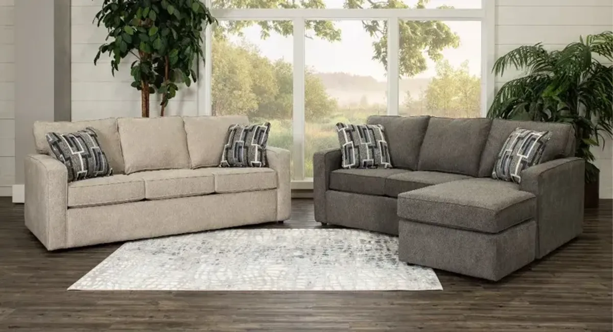 Norris Graphite Gray Queen Sleeper Sofa with Ottoman