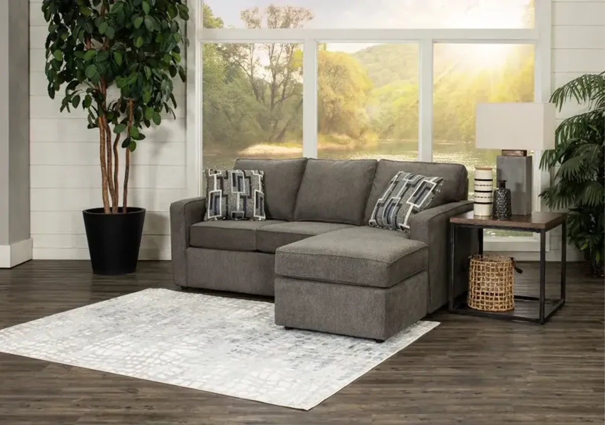 Norris Graphite Gray Queen Sleeper Sofa with Ottoman