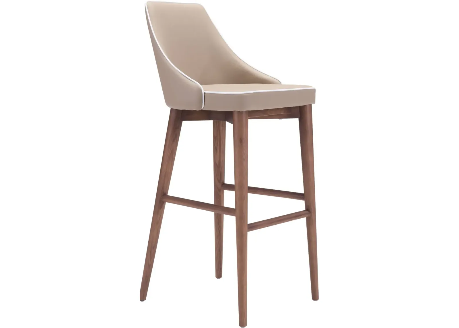 Beige Upholstered Bar Stool - Moor