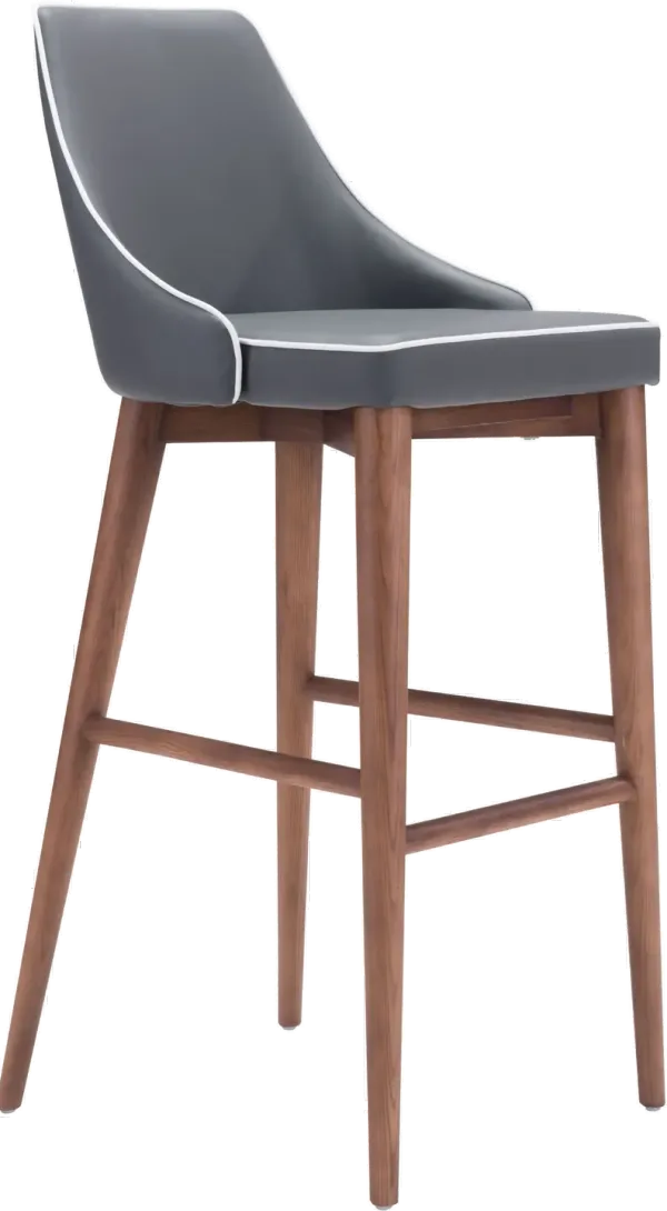 Gray Upholstered Bar Stool - Moor