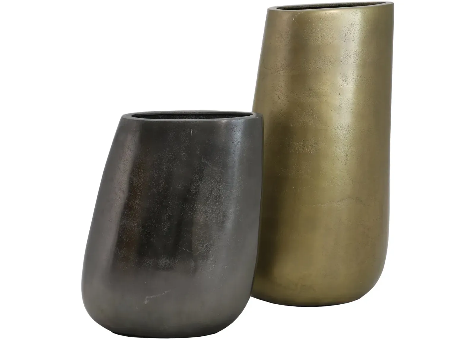 Modern 16 Inch Gold Metal Vase