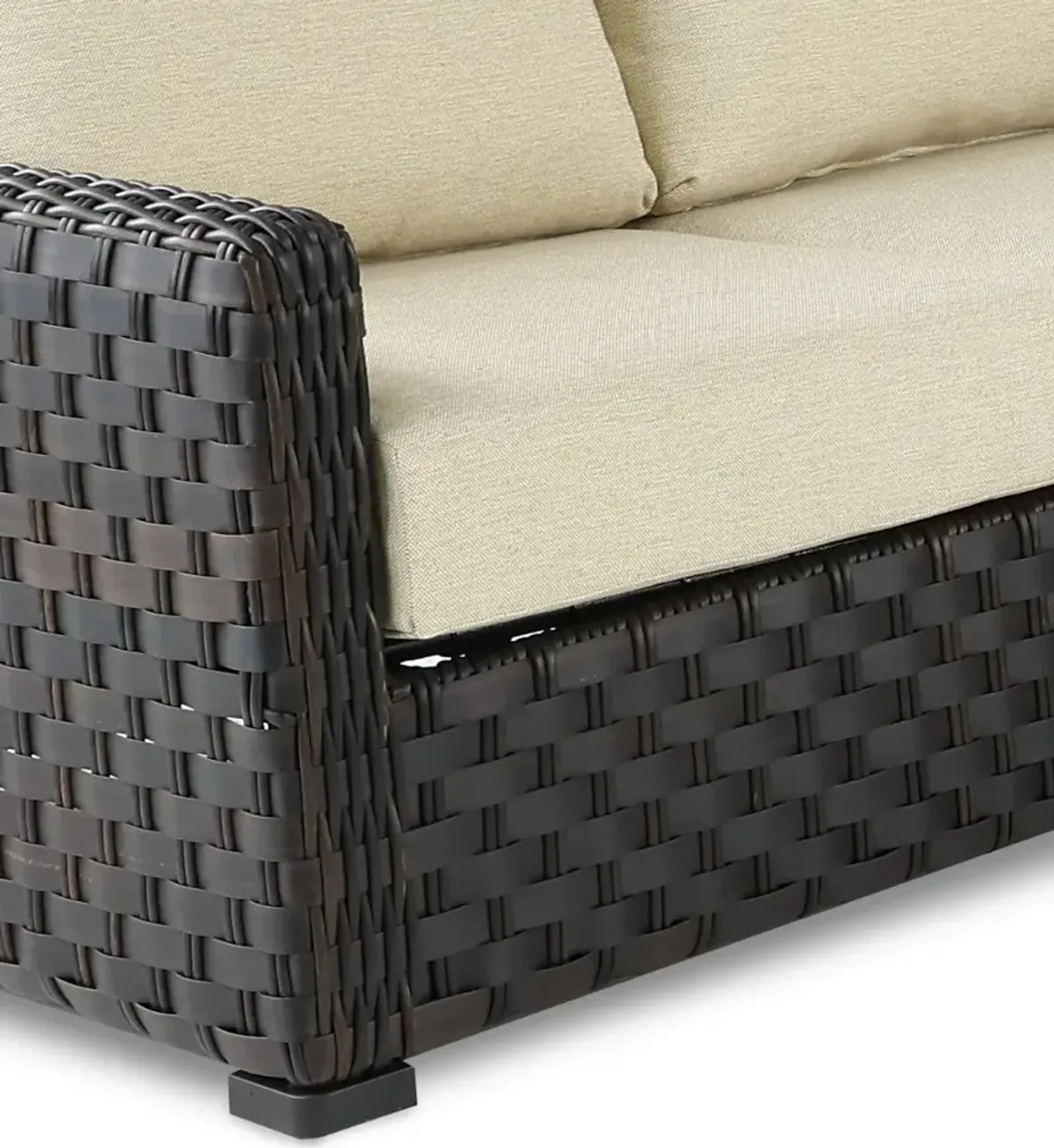 Sunset Woven Wicker 4 Piece Patio Sectional