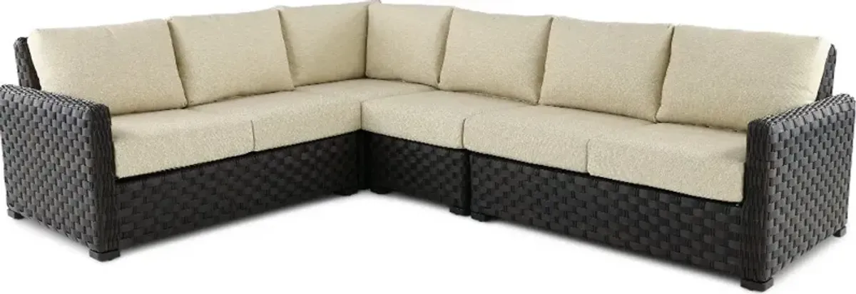 Sunset Woven Wicker 4 Piece Patio Sectional