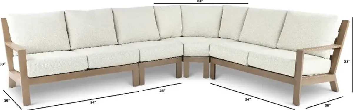 Monterey Cashmere 4 Piece Patio Sectional