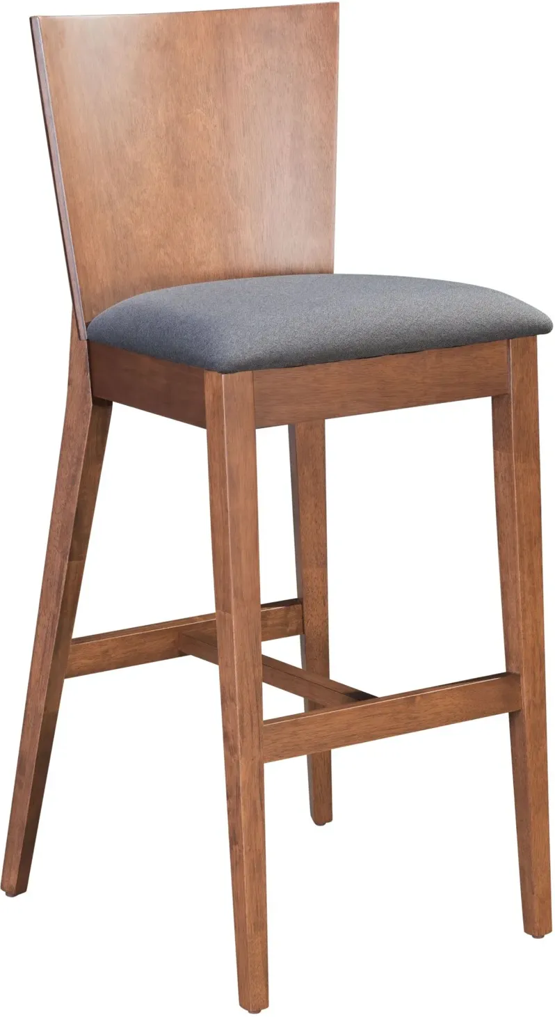 Brown and Gray Bar Stool (Set of 2) - Ambrose