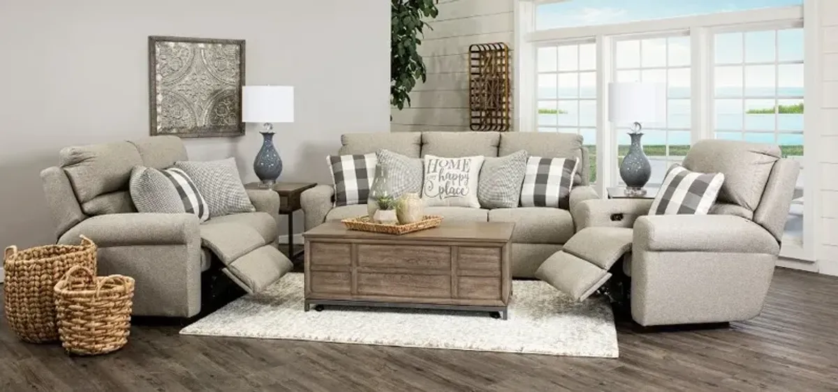 Westport Gray Lay Flat Power Reclining Sofa