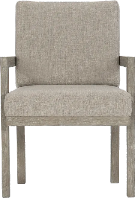 Foundations Gray Upholstered Dining Room Arm Chair