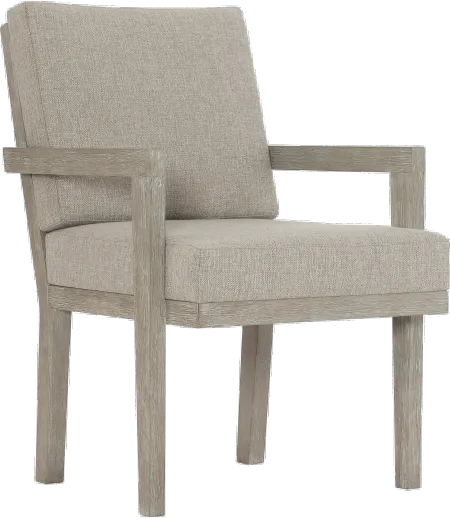 Foundations Gray Upholstered Dining Room Arm Chair