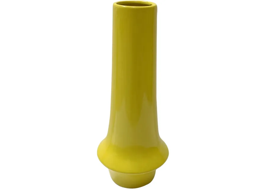 Modern 15 Inch Yellow Vase